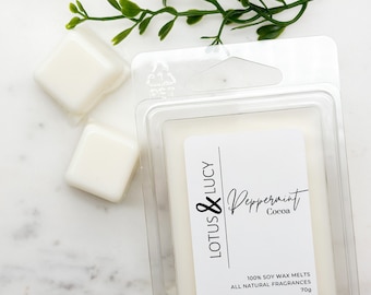 Natural Soy Wax Melts, Natural Fragrance Oils, Long Lasting, 70g