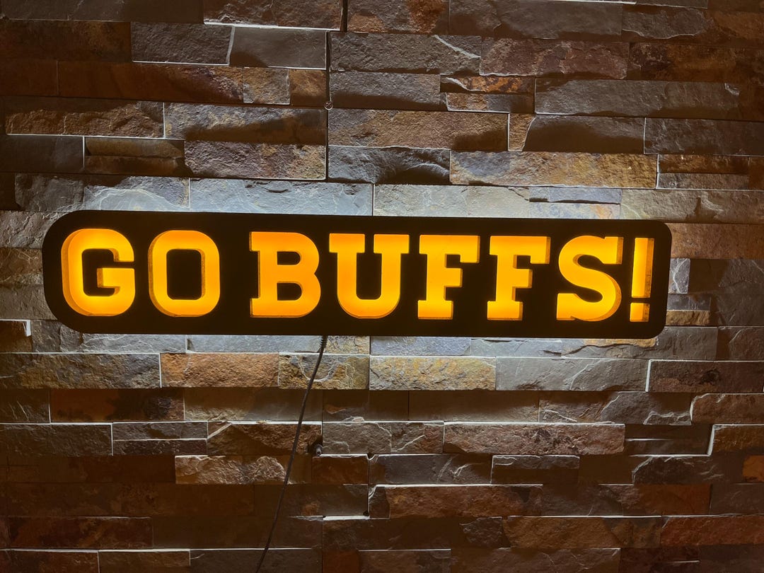 Go BUFFS! Custom Sports Logo LED Lighted Wall Sign, Bar Sign - Etsy