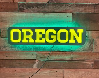 Custom Sports Logo LED Lighted Wall Sign, Bar Sign, Man Cave, Night Light