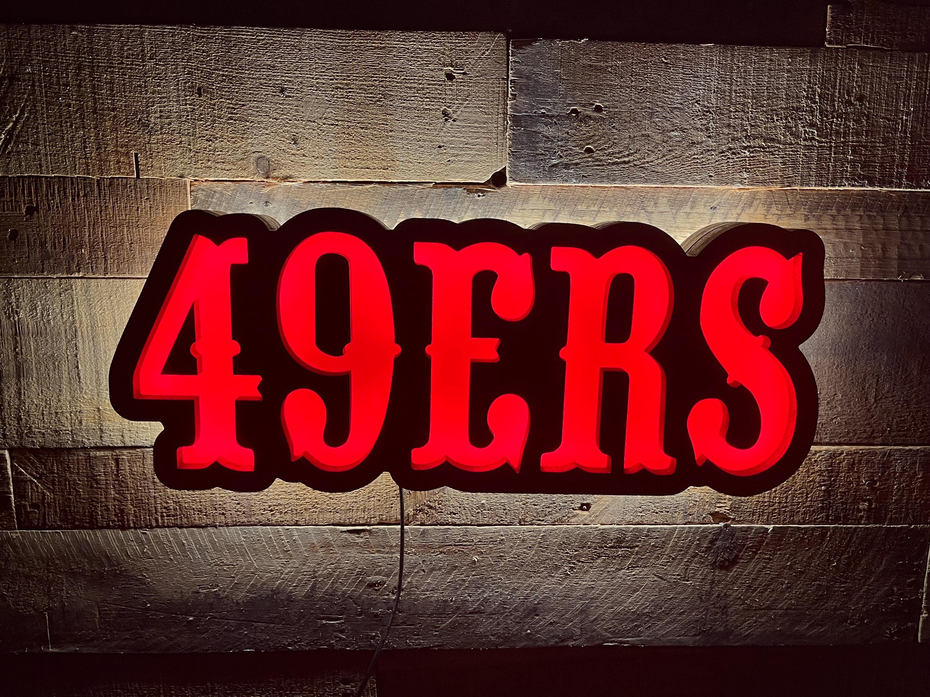 49ers Sports Logo LED Wall Sign, Bar Decor, Night Light - Etsy