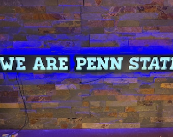 Penn State LED Wall Sign: Sports Bar, Man Cave Decor (Set of 2)