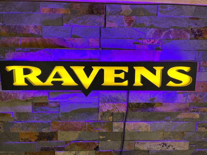 Custom Ravens LED Lighted Wall Sign, Night Light,football - Etsy