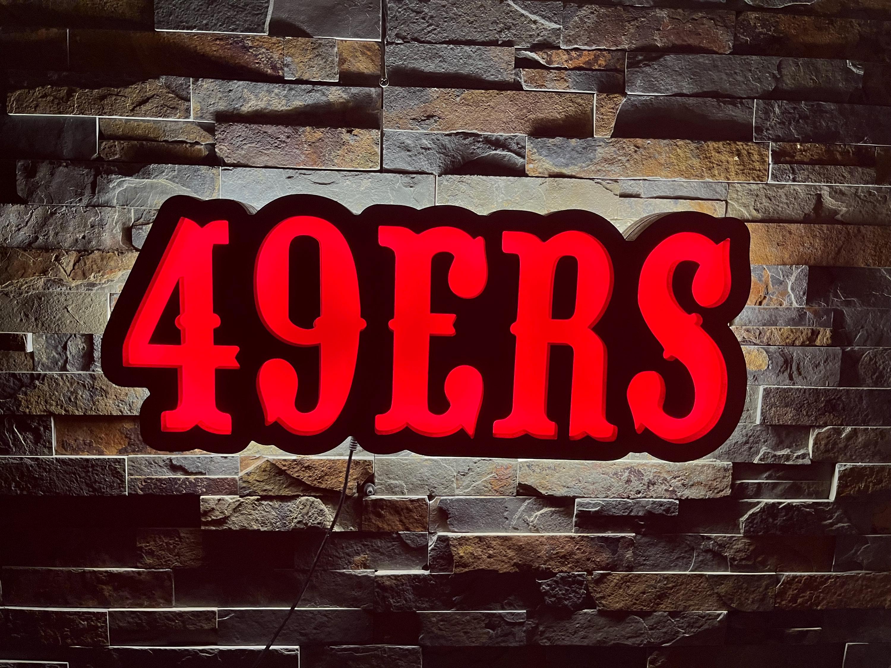 49ers Sports Logo LED Wall Sign, Bar Decor, Night Light - Etsy
