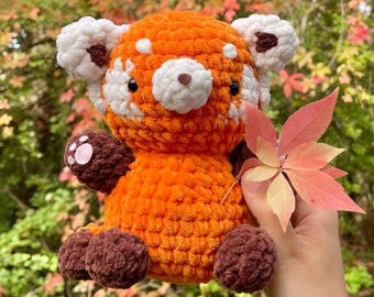 Crochet red panda pattern *digital download PDF pattern file*- cute amigurumi plushie crochet pattern