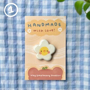 Cute Handmade Flower Clay Pins Aesthetic / Badge / Brooch - Etsy