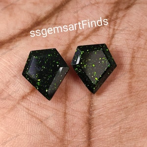 Green Sandstone loose Gemstone Diamond Fancy Cut 15x14 mm Faceted top quality For Ring Earrings Pendant Bracelet Jewelry Making Gift for her