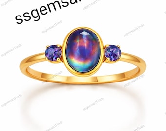 Mood stone oval ring, 925 Sterling Silver,colour changing mood ring ,waterproof stone Jewelry  Ring For Women/Gift For Her