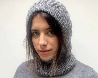 Pasamontañas, gorro de punto, gorro de lana, pasamontañas de punto, descarga de patrón de tejido, gorro de invierno, gorro de punto, patrón fácil, gorros DIY