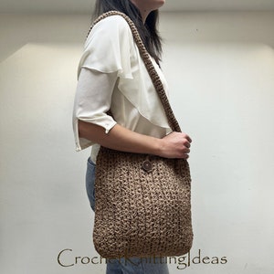 Crochet crossbody shoulder bag, crochet pattern, crochet summer bag, easy crochet pattern, DIY crochet bag, instant download