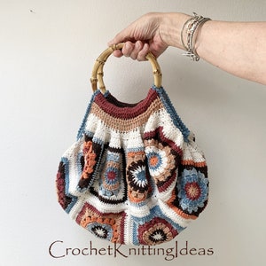 Granny purse bag, crochet pattern, granny square pattern,crochet ideas, easy crochet pattern, DIY crochet bag