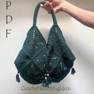 Crochet granny shoulder bag, crochet pattern, granny square pattern,crochet ideas, easy crochet pattern, DIY crochet bag