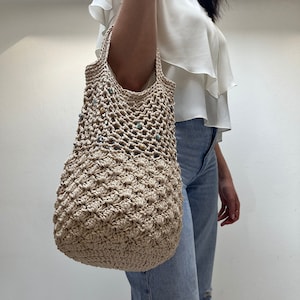 Patron de sac bohème au crochet : sac fourre-tout estival en perles (téléchargement PDF)