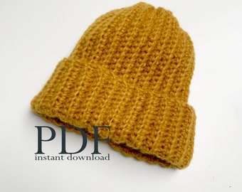 Ribbed cap, wool cap, crochet pattern, crochet pattern download, instant download files, easy crochet pattern, DIY hats