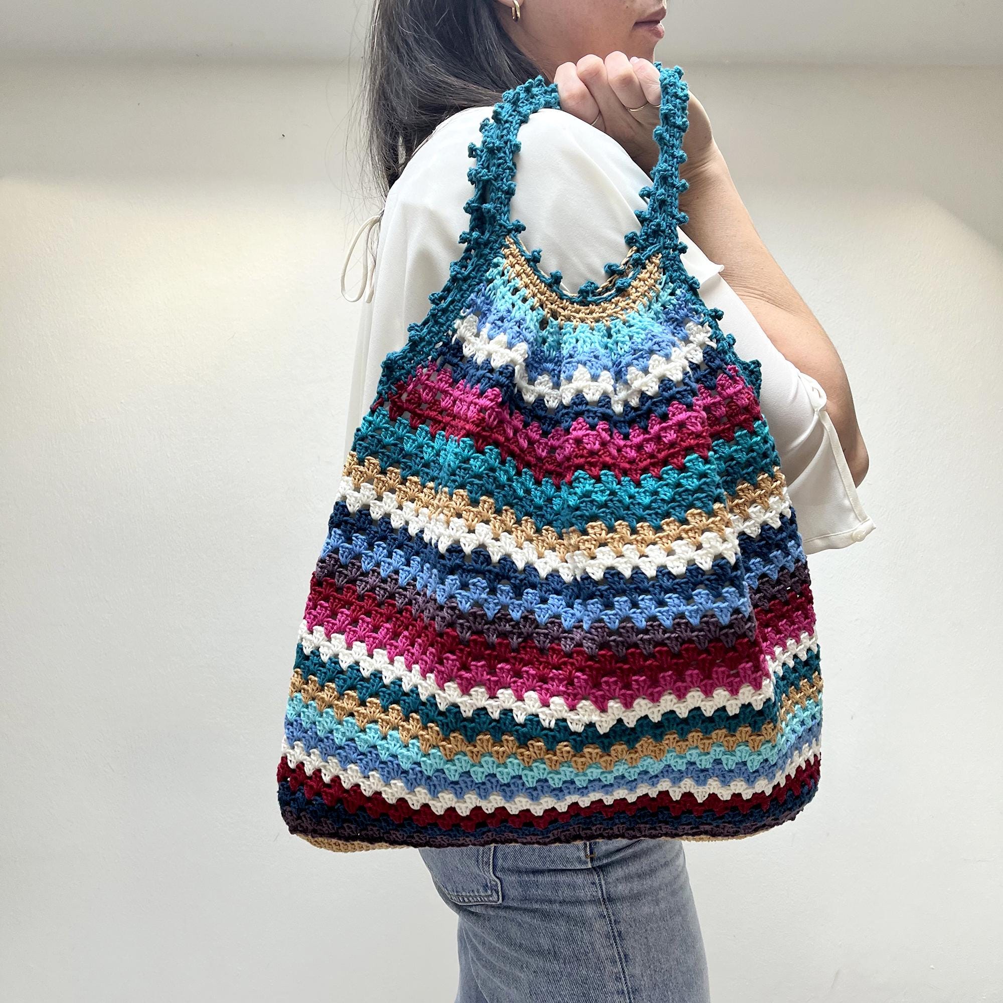 38 Crochet Patterns for Gifts, Decor, Accessories, and Amigurumi 29 Granny Stripe Crochet Bag Pattern