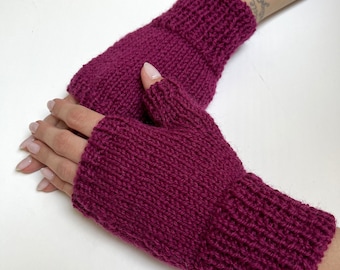 Knitted fingerless gloves, instant download, easy knitting pdf, knitted ideas, DIY knitted gloves, women's gloves