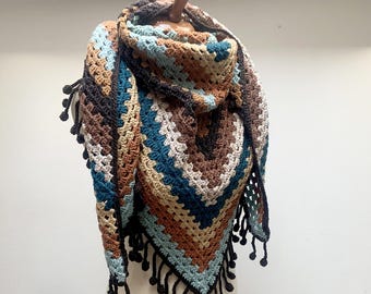 Crochet Granny Shawl Pattern: Easy DIY Warm Scarf (Digital Download)