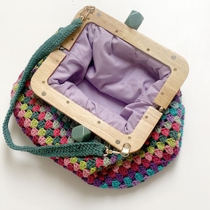 Granny rows clutch bag, crochet pattern, granny square pattern, crochet ideas, easy crochet pattern, DIY crochet bag, instant download image 8