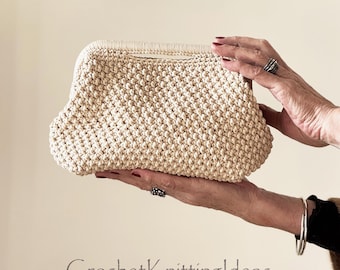 Top-Down Crochet Clutch Pattern, Thai Cord Frame Bag PDF