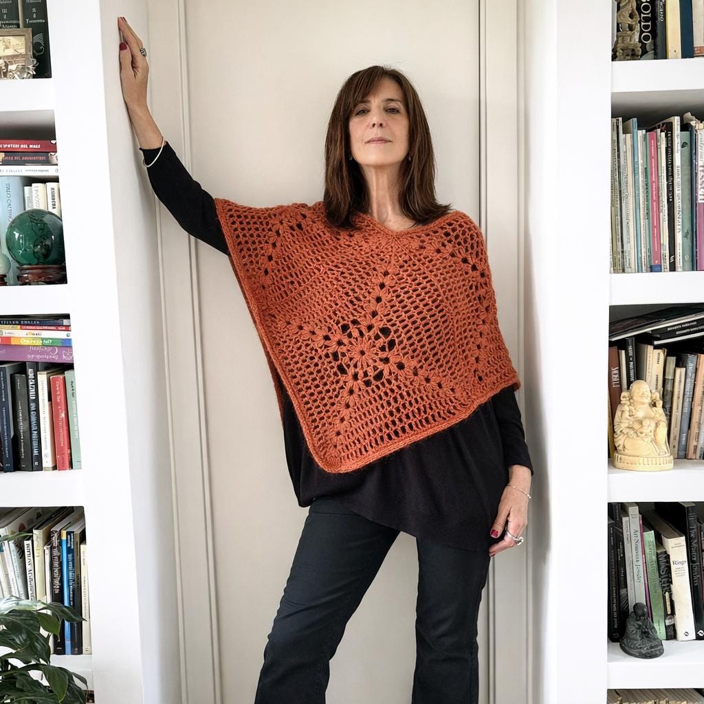 38 Mohair Crochet Patterns for Luxurious Layers, Accessories, and Cozy Home Projects 30 Crochet Poncho Pattern: Wool Mohair Blend