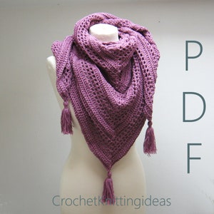 Crochet Pierced Shawl Pattern: Easy DIY Wool Shawl (PDF Download)