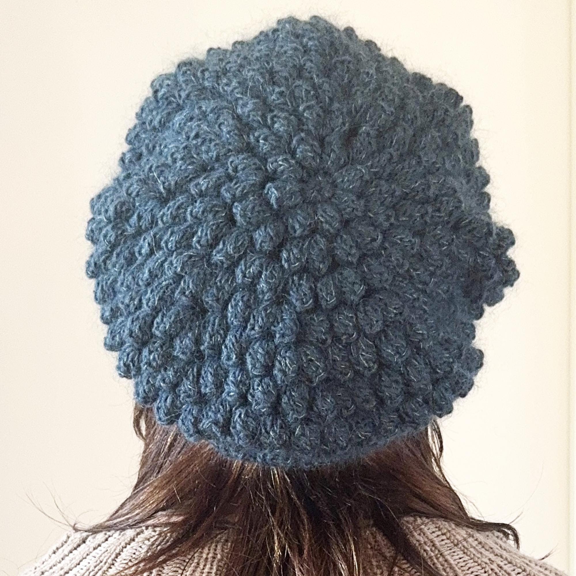 帽子 Popcorn Beret Jasper / 6-8y Crochet Popcorn Stitch Beret Pattern: Women's Wool Hat (PDF