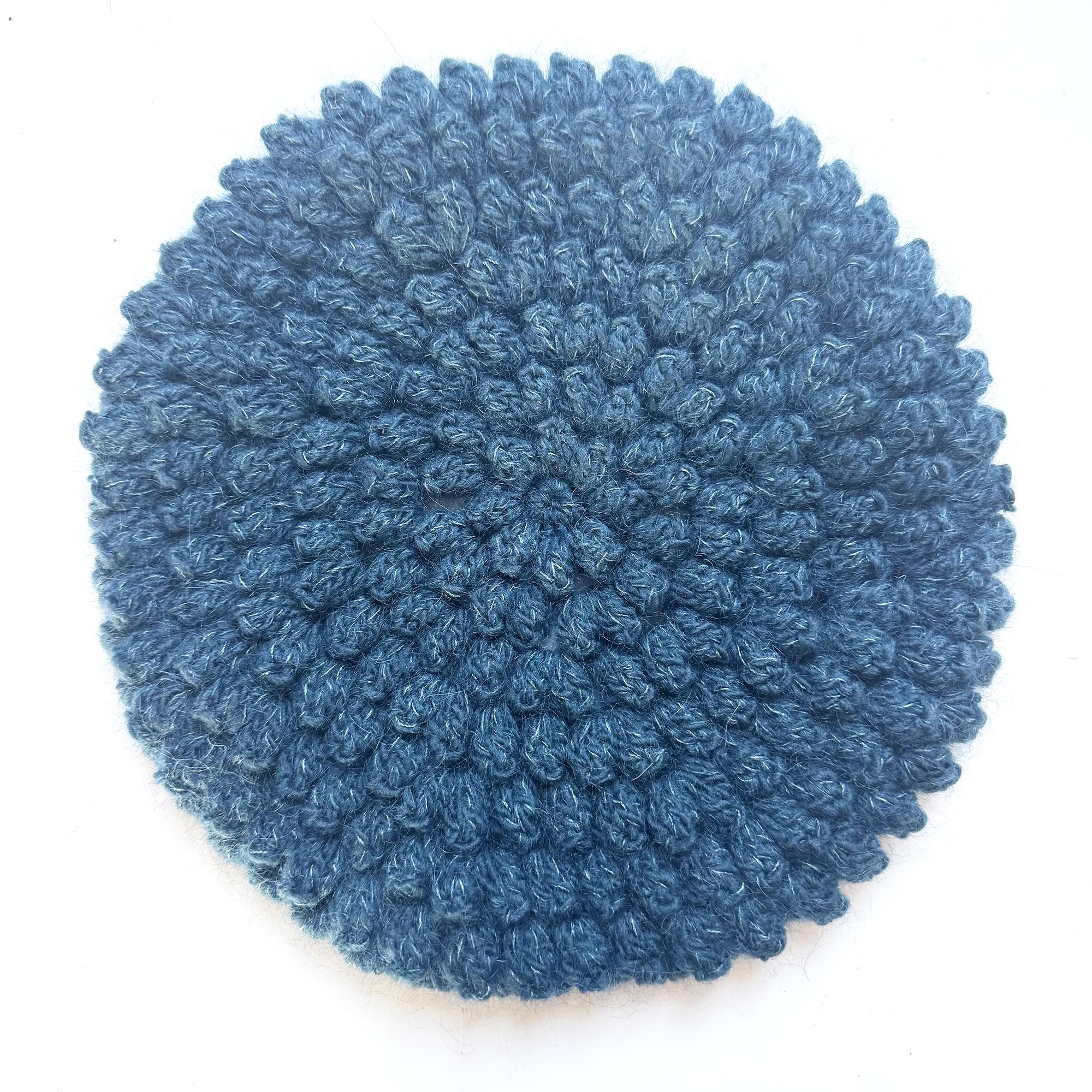 Crochet Popcorn Stitch Beret Pattern: Women's Wool Hat (PDF