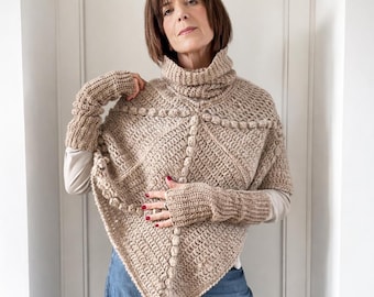 Crochet Poncho Pattern: Wool Mohair Melissa Poncho (PDF Download)