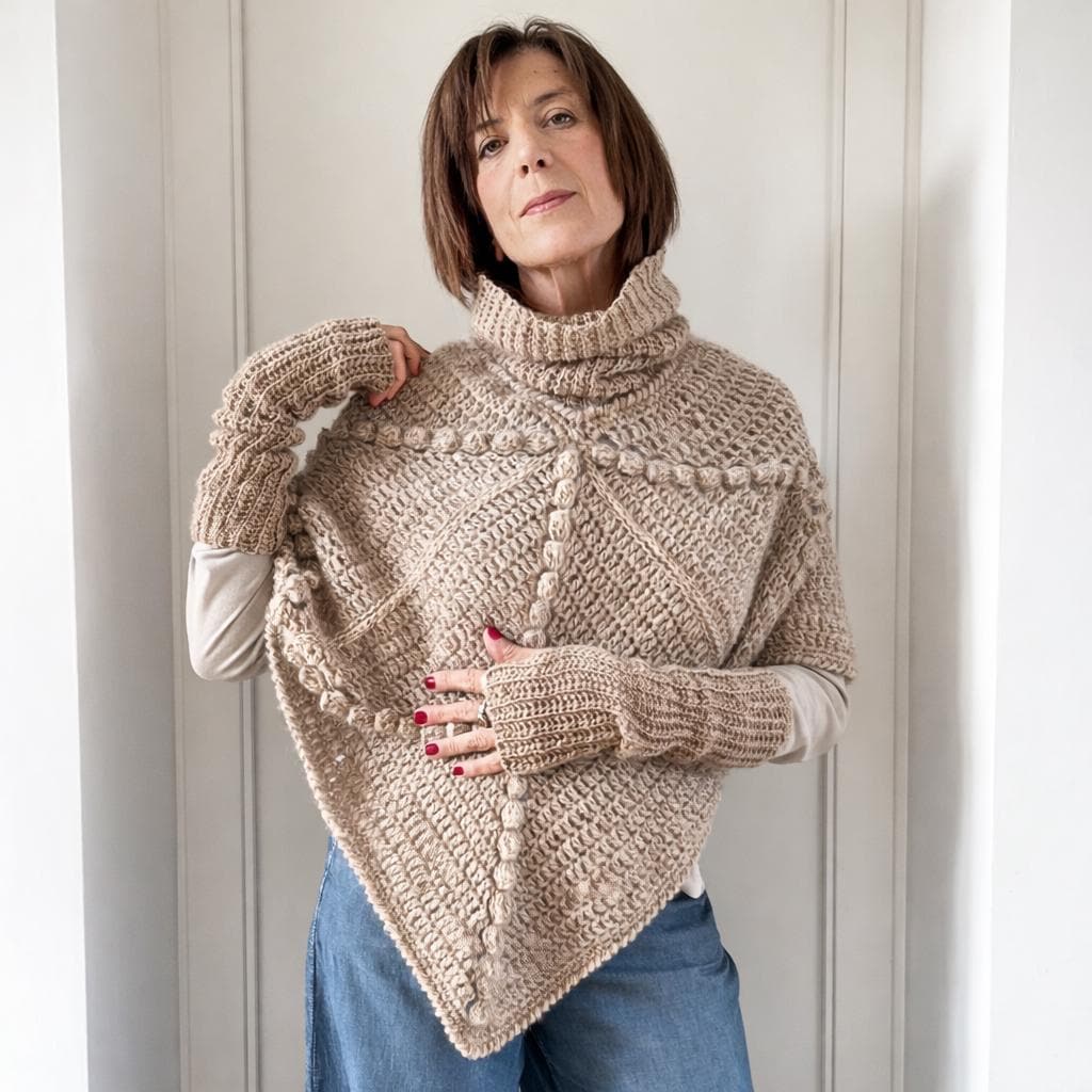 38 Mohair Crochet Patterns for Luxurious Layers, Accessories, and Cozy Home Projects 29 Crochet Poncho Pattern: Wool Mohair Melissa Poncho