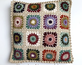Granny pillow PDF pattern, crochet pillow pattern, easy crochet pdf, crocheting ideas, DIY pillow, home decoration