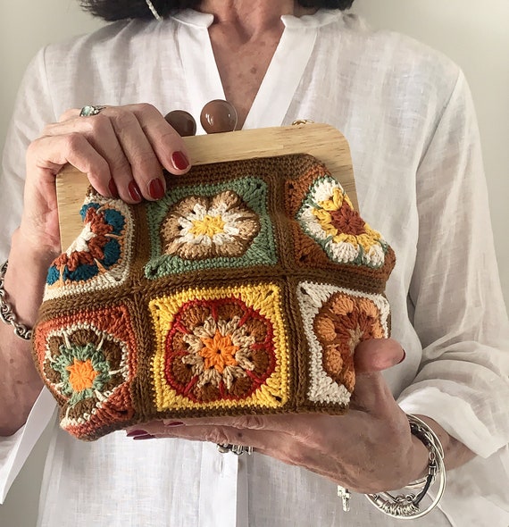African flower crochet bag sale