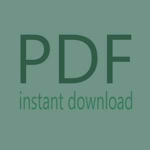 May include: Green text on a green background that reads "PDF instant download".