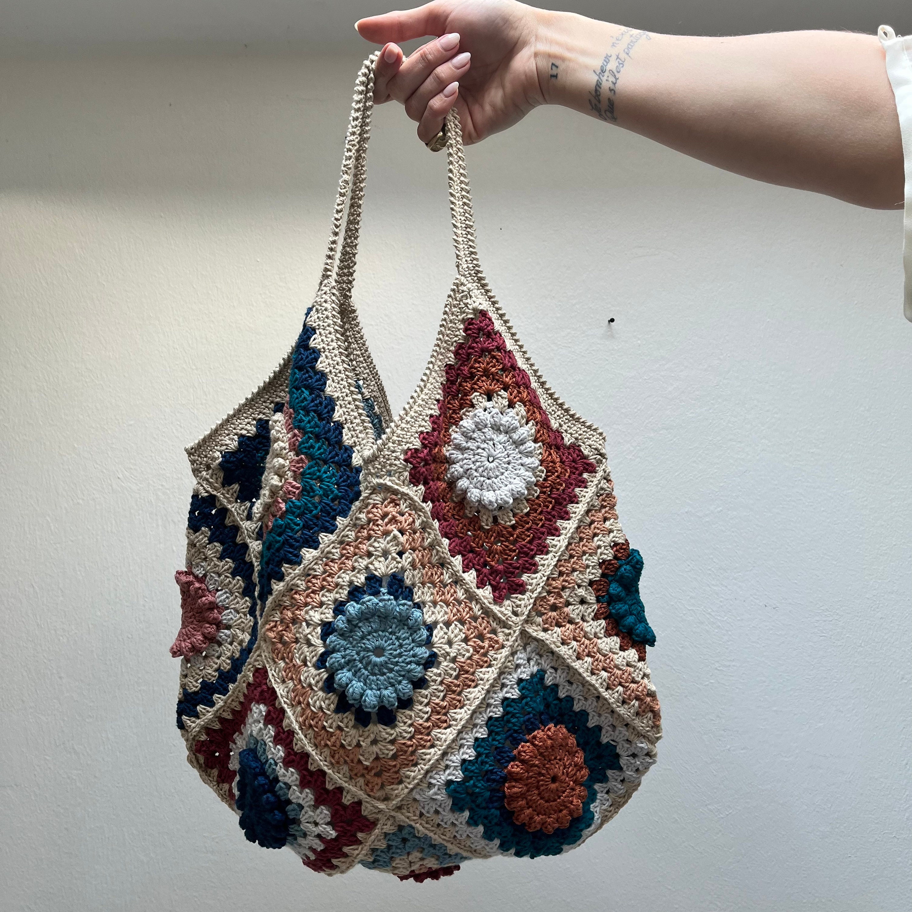 Granny Shoulder Bag Crochet Pattern Granny Square - Etsy UK