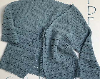 Patrón chaqueta crochet, patrón chaqueta mujer, suéter DIY, archivos descarga instantánea, pdf crochet, pdf crochet fácil