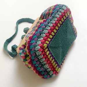 Bolso clutch abuela filas, patrón de crochet, patrón cuadrado de la abuela, ideas de crochet, patrón de crochet fácil, bolso de crochet DIY, descarga instantánea imagen 7