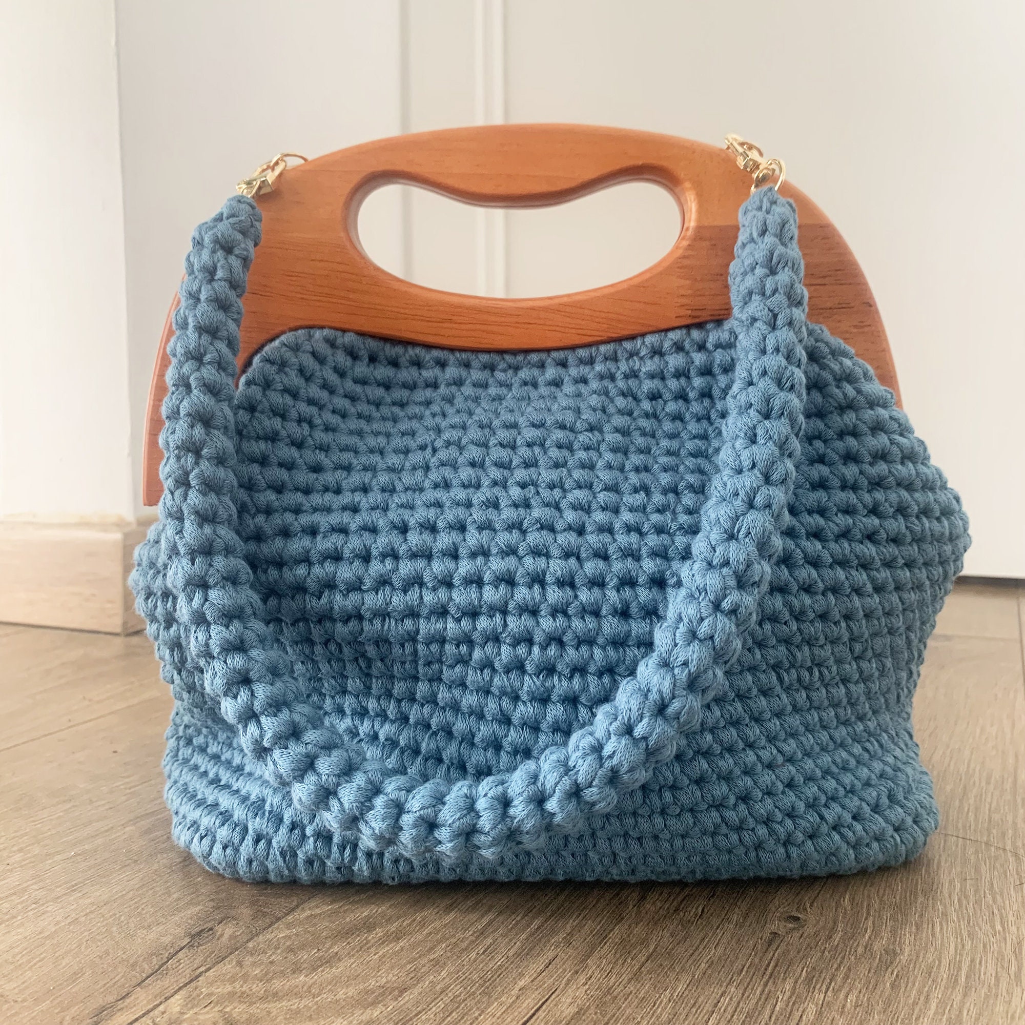 ずっと気になってた Crochet Crochet Bag, Frame Wooden Pattern, Bag Clutch バッグ