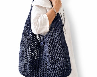 Maris Crochet Raffia Bag Pattern with Zipper Pouch PDF Tutorial