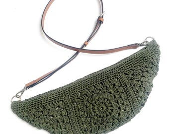 Granny Square Crossbody Bag Pattern, Small Crochet Bag PDF