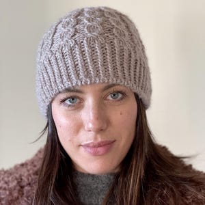 Crossed Cable Knit Beanie Pattern: Easy DIY Wool Hat (PDF Pattern)