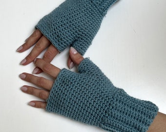 Patrón de crochet, guantes sin dedos, descarga instantánea, crochet fácil pdf, ideas de crochet, guantes de crochet DIY, guantes de mujer