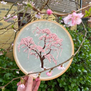 Cherry Blossom Trio || Hand Embroidery Hoop Art PDF Pattern With ...