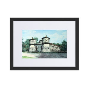 Luxembourg - Fort Thungen - Print framed with mat (Latvia Shipping)