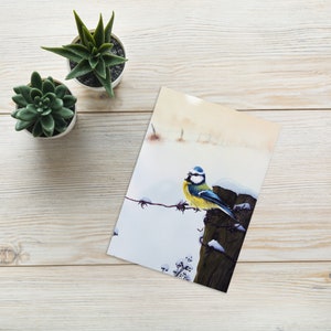 Oiseau chanteur du matin d'hiver - Carte de voeux (expédition aux États-Unis)