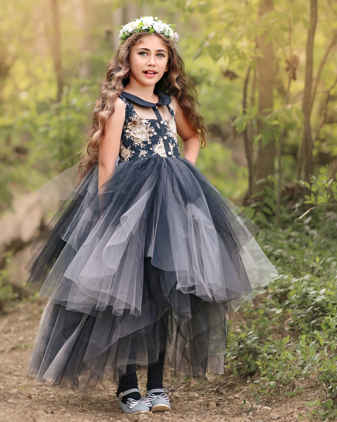 Touille Girl Grey Checkered Dress main image 1