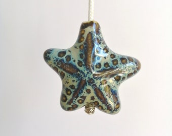 Light pull bathroom light pull cord with starfish ceramic bead seaside light pull