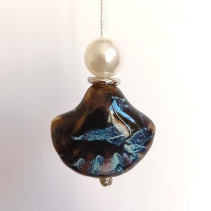 Ceramic Seashell Light Pull Seaside Bathroom Decor