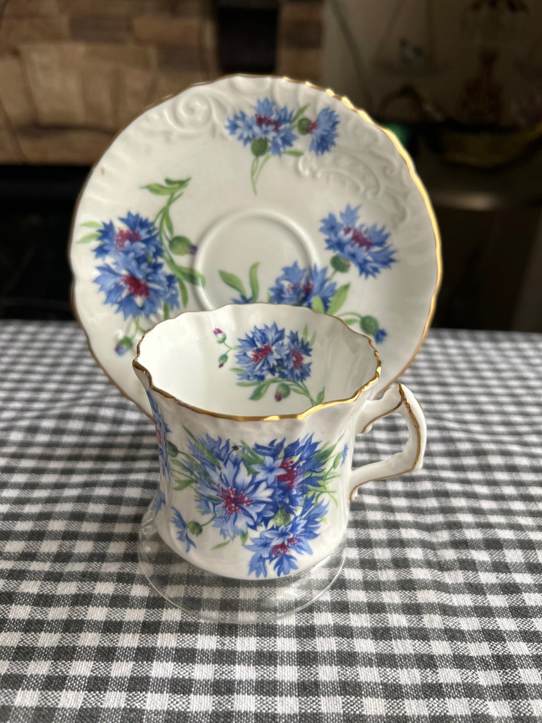 Vintage Cornflower Blue Tea Set by Hammersley - Etsy