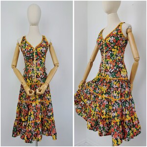 Vintage 70s Betty Barclay cotton floral sundress