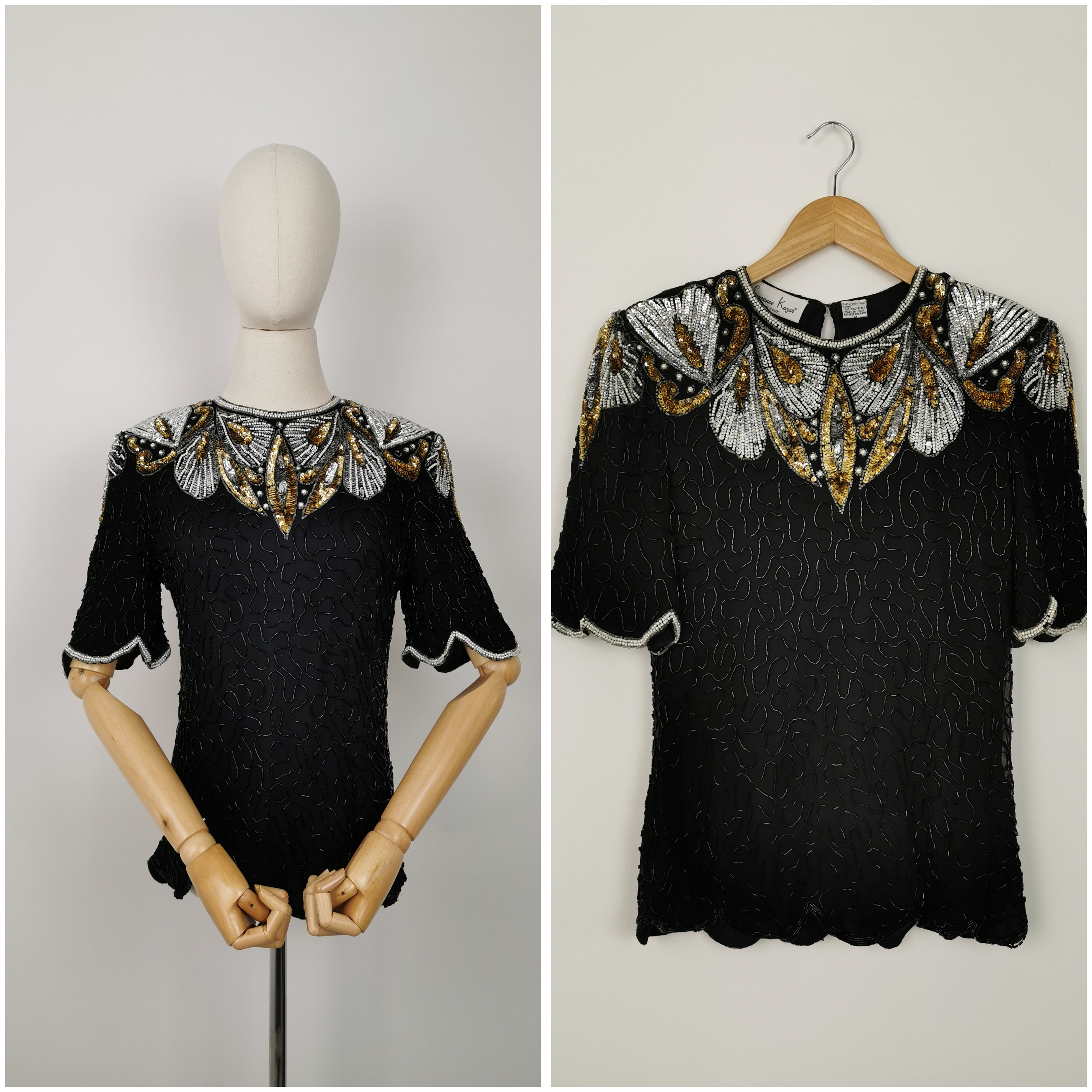 Ladies beaded sale evening tops