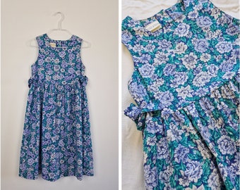 Vintage Laura Ashley Mädchen Sommerkleid aus geblümter Baumwolle