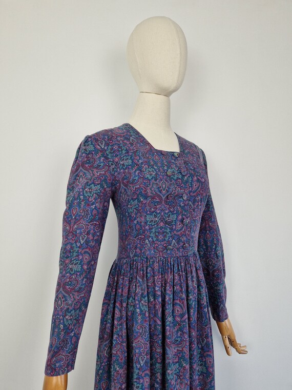 Vintage 80s Laura Ashley paisley and floral cotta… - image 5